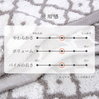 毛落ちしにくい北欧柄タオル moimoi ループ付きフェイスタオル