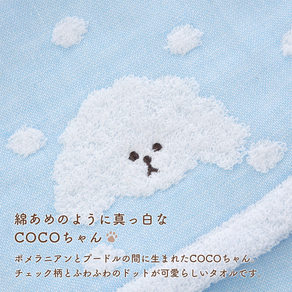 5枚セット COCOちゃんガーゼ ウォッシュタオル