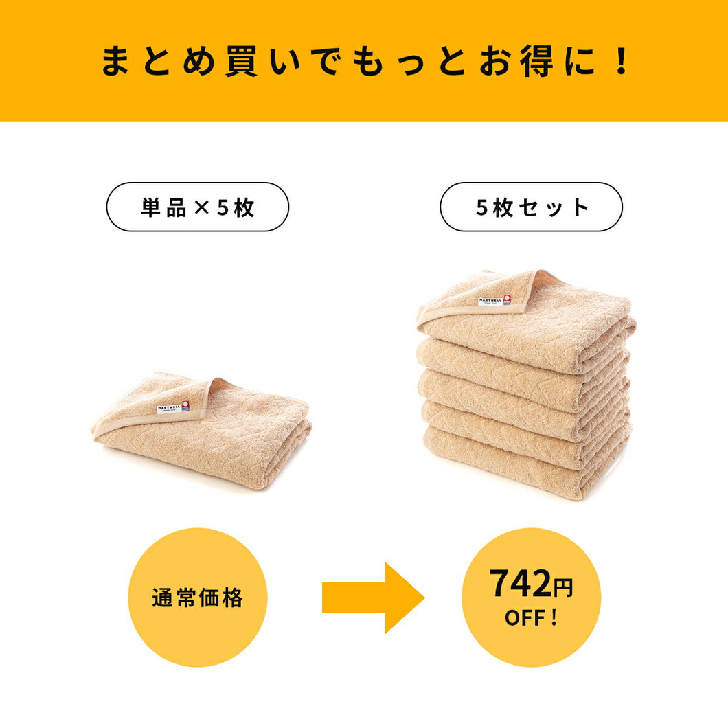 カクタス バスタオル 5枚セット