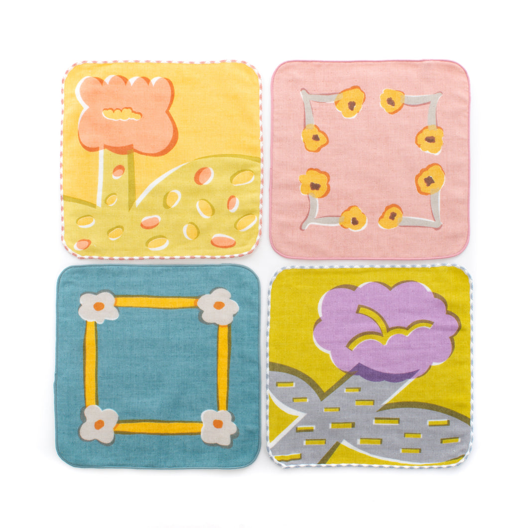 3枚セット iro to iro ハンカチ ピンク